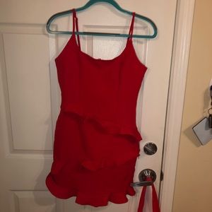 Bright red salsa inspired dress